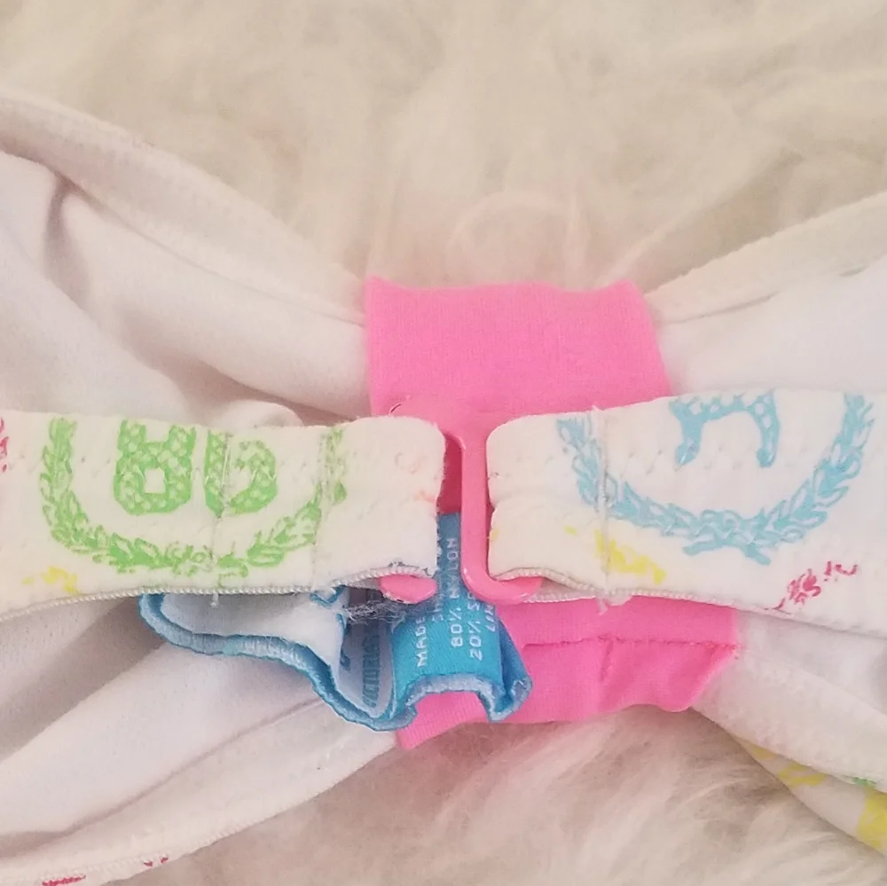VERY RARE:  2008 VINTAGE VICTORIA'S SECRET FASHION SHOW PINK 86 GRAFFITI BIKINI